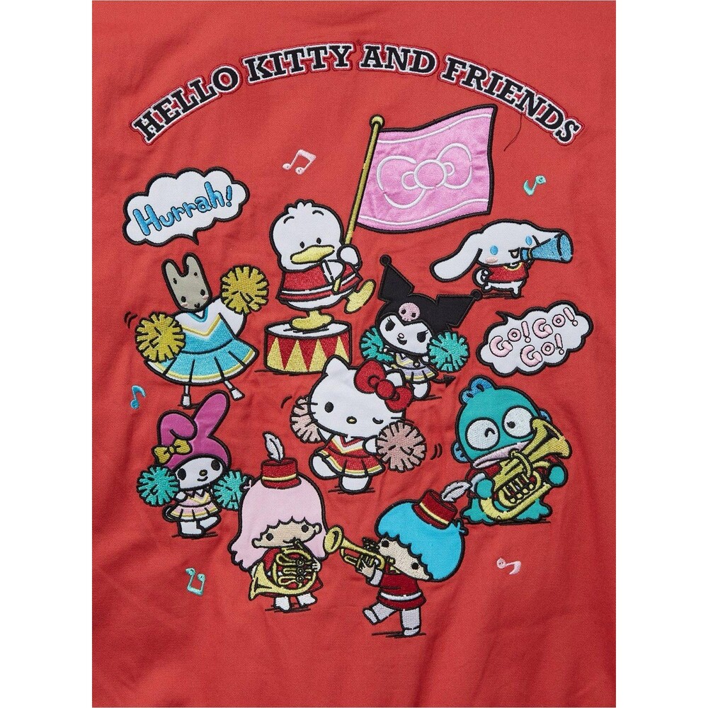 Sanrio Hello Kitty Friends Sports League Varsity Jacket M Kawai streetwear patch - Picture 3 of 12